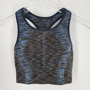 Women's Blue and Black Sports Bra